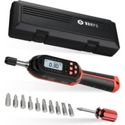 VANPO Digital Torque Screwdriver 2.66-53.1 in-lbs/0.3-6 Nm 1/4-inch Drive Torque Wrench Set