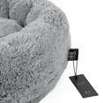 thumbnail image 3 of ALEBRIPETS Cama para Perro y Gato, Antiestrés, Ultrasuave, Ergonomica, Relleno de Fibra de Memoria Grado Humano, Redonda Tipo Dona (Extra Grande, Plata) ALEBRIPETS Cama Dona, 3 of 7