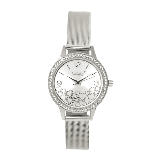 Reloj para Dama LuckyLy, Acero Inoxidable y Zirconia Cúbica, Modelo Lucy LuckyLy Reloj para Mujer de Moda