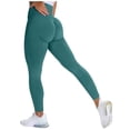 thumbnail image 1 of QLEICOM Womens Yoga Pants Capri Leggings Seamless Butt Lifting for High Waist Workout Leggings Athletic Pants Tummy Control Leggings Green M, 1 of 4