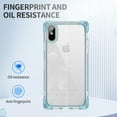 thumbnail image 4 of for iPhone XS Max Transparent Back Case, Stylish Frosted Lightweight Drop Protective Ultra Slim Shockproof Anti-scratch Anti-fingerprint Back Case Cover for iPhone XS Max, Blue, 4 of 7