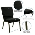 thumbnail image 2 of HERCULES Series 18.5''W Stacking Church Chair in Black Dot Patterned Fabric - Gold Vein Frame, 2 of 9
