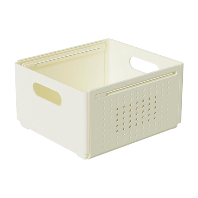 Caja de almacenamiento con cajón retráctil con asas, contenedor de almacenamiento expandible, resistente y multiusos para gabinete, baño, escritorio grande