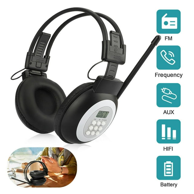 Auriculares portátiles CUTICAT con broadcast FM personal inalámbricos para caminar trotar