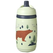 Tommee Tippee Insulated Sporty Toddler Water Bottle, 1–3y, 9oz, No-Spill, Animal Print, 1 Pack