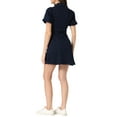 thumbnail image 3 of INSPIRE CHIC Women's Denim Dress Puff Short Sleeve Button Shirt Dresses XS Deep Blue, 3 of 6
