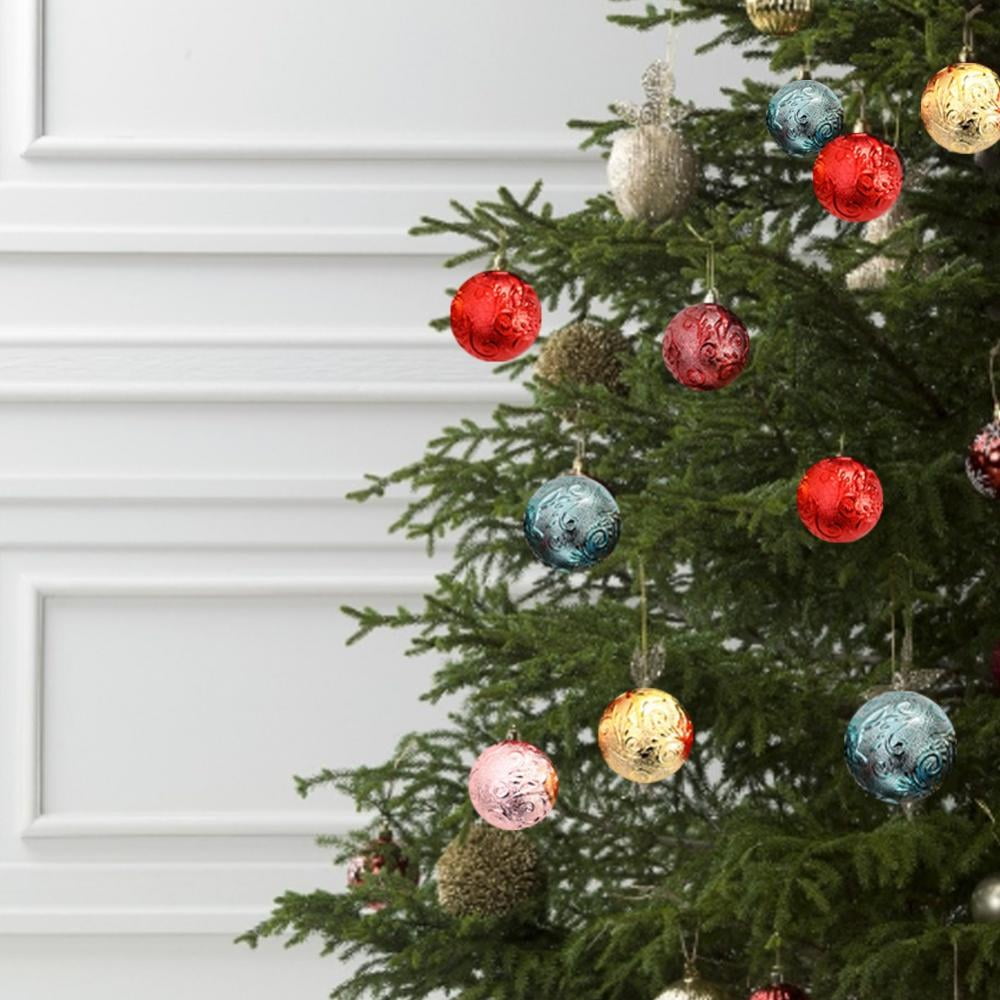 12pcs Christmas Ball Set Christmas Tree Painted Hanging Balls