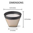 thumbnail image 2 of Filtro de café Fino Gold Mesh Permanent #2 para 300 ml a 1,5 litros, 2 of 5