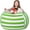 Green, variant on Wekapo Stuffed Animal Storage Bean Bag Chair Cover for Kids | Stuffable Zipper Beanbag for Organizing Children Plush Toys Large Premium Cotton Canvas