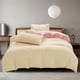 thumbnail image 1 of Juegos de colcha y cubrecama para todas las estaciones: juego de cama de 4 piezas, sábanas lavables de color liso, funda nórdica y fundas de almohada, sábanas de algodón lavado., 1 of 9