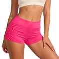 thumbnail image 2 of FASHOFT Womens Swim Shorts High Waisted Swimsuit Shorts Adjustable Ruched Side Boyshorts Tummy Control Bathing Suit Bottom Hot Pink M, 2 of 9