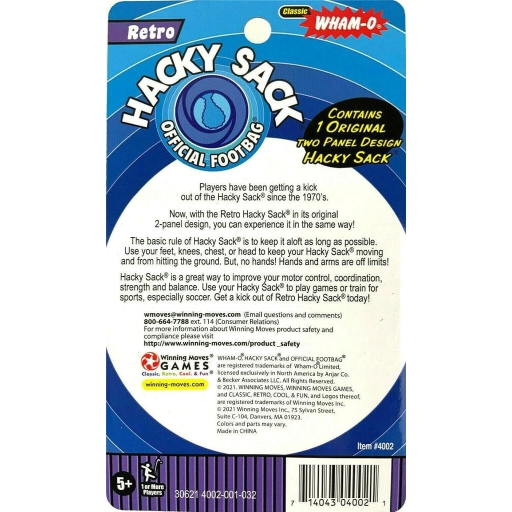 Classic Wham-O Hacky Sack Official Footbag Retro Original 2 Panel Design  [GAMES (MISC)] Toy