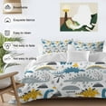 thumbnail image 5 of Cartoons Cute Dinosaurs Full Size Comforter Set, Gray Blue Dinosaurs Animals Bedding for All Seasons, 4 Pcs Bed Set, 1Quiltcover (86"x86") ,1Sheet(80"x116"), 2Pillowcases (30"x20"), 5 of 9