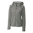thumbnail image 2 of Women's Cutter & Buck Heather Gray TCU Horned Frogs Mainsail Sweater-Knit Full-Zip Hoodie, 2 of 3