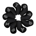 thumbnail image 1 of 9 piezas Golf Club Head cubos Anti Scratch Golf Supplies Accesorios premium Negro, 1 of 8