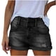 thumbnail image 1 of Pantalones cortos de mezclilla con bolsillos elásticos de cintura media de verano para mujer Fridja  fhjkhfk459380, 1 of 8
