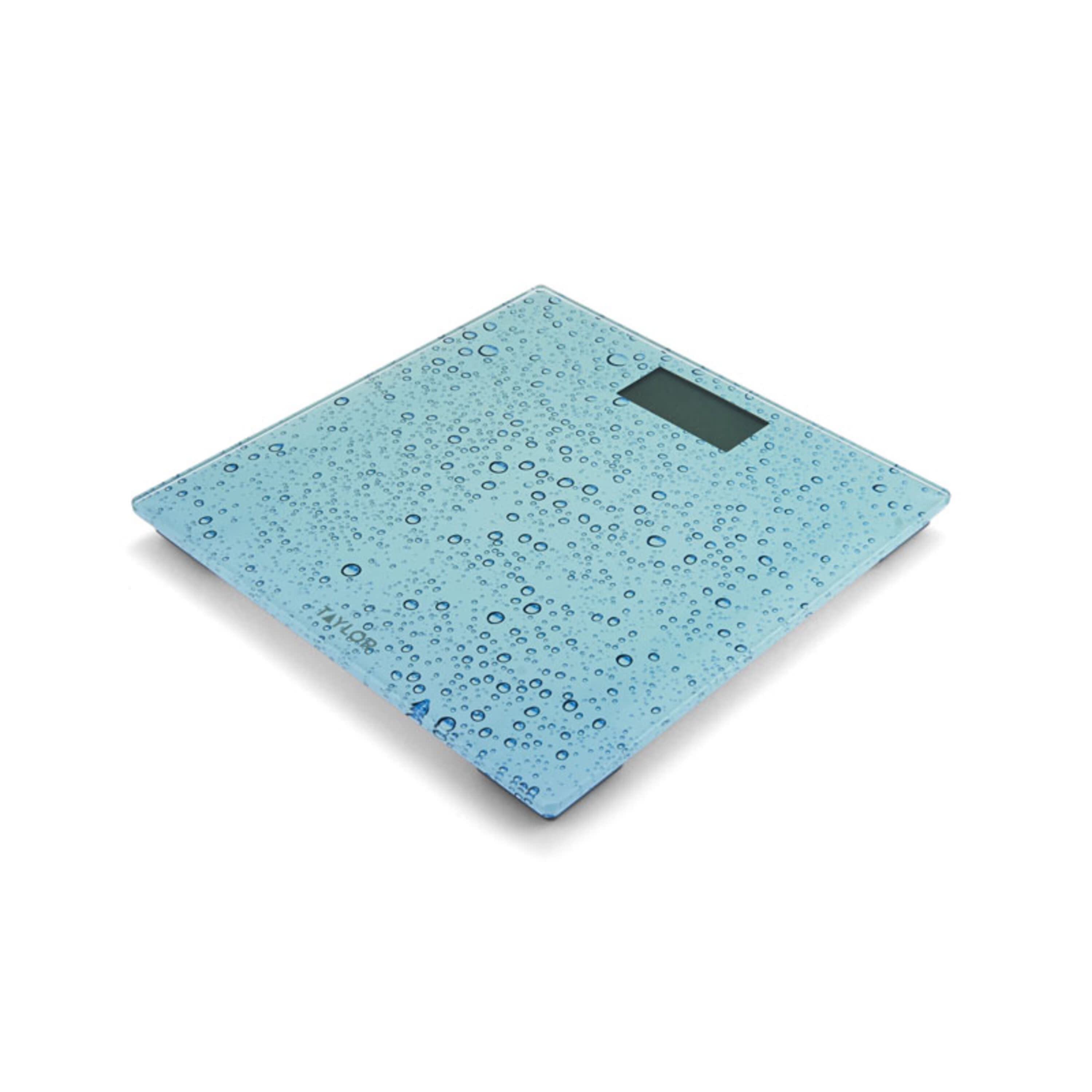 Taylor Digital Glass Bathroom Scale with Spa Blue Finish 