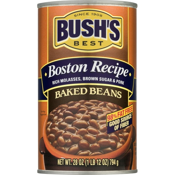 BUSH'S Boston Recipe Baked Beans, 28 oz Canned Beans