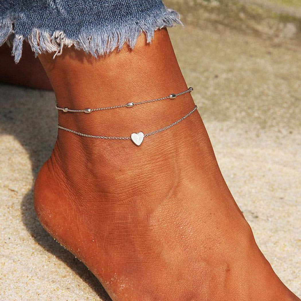 Anklet Standing Chain Beach Bracelet Handmade Bracelet Silver Jewelry 
