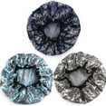 thumbnail image 2 of ORUYROP Bonnet de Douche Imperméable 3 PACK, Bonnet de Bain à Double Couche avec Bande Élastique Réglable, Bonnet de Douche Élégant pour Femmes Cheveux Longs et Épais (Multicolore 1), 2 of 6