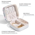 thumbnail image 4 of Flamingo Travel Portable Square Jewelry Box Organizer for Rings Earrings Necklaces Bracelets Girls Women, 4 of 7