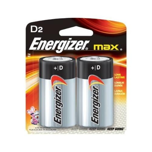 Energizer MAX Alkaline Size D Batteries 1.5V, 2 Per Package Walmart