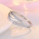 thumbnail image 1 of Anillo de Plata de Ley 925 simplicidad ajustable para mujer moda exquisita estudiante novia joyería accesorios fiesta de boda, 1 of 2