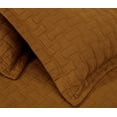 thumbnail image 4 of Chezmoi Collection Vert 3-Piece 100% Cotton Quilt Set Queen Size, Spice, Modern Basketweave Stitched Quilt Lightweight Washed Cotton Bedspread for All Season, 4 of 9