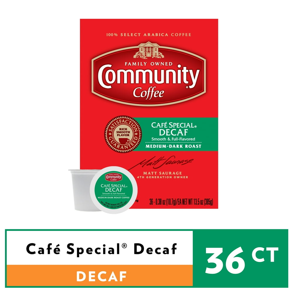 Community® Coffee Café Special® Decaf MediumDark Roast Coffee Single