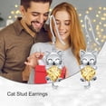 thumbnail image 5 of DVEATR Cat Earring with Synthetic Birthstone Cat Dangle Earrings Gift for Women, 5 of 10