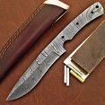 thumbnail image 1 of COLDLAND DIY DAMASCUS KNIFE MAKING KIT - HANDMADE BLANK BLADE WITH LEATHER SHEATH AND HANDLE SCALES : NB101, 1 of 4