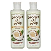 NutriBiotic Certified Organic Pure Coconut Oil Soap, Unscented, 8 Fl Oz Twin Pack