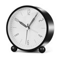 thumbnail image 1 of CHUANK Analog Alarm Clocks for Bedrooms 4 inch Silent Non Ticking Battery Operated with Night Light Small Retro Simple Design Clock for Table  Bedside Desk Travel White), 1 of 6
