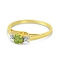 thumbnail image 3 of 14k Yellow Gold Round Peridot And Diamond Ring, 3 of 6