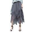 thumbnail image 2 of Lnzyyephy Lady ´s Fashionable Sexy Solid Color Mesh Skirt, Irregular Elastic Tulle Bubble Skirt, Daily Life and Vacation, 2 of 7