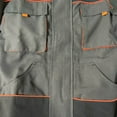 thumbnail image 4 of lcziwo Work Jacket Mens Zip up Long Sleeve Cargo Coats with Multi Pockets Big and Tall Workwear Uniform for Welding, Dark Gray, XXXL, 4 of 7