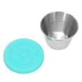 thumbnail image 4 of Contenedor De Aderezo Para Ensaladas Para Llevar, 70 Ml Salón De Belleza Taza De Aceite Esencial Condimento De Acero Inoxidable Contenedor De Aderezo Para Ensaladas Con Tapa De Silicona(azul), 4 of 5