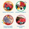 thumbnail image 4 of Battat Fire Engine Toy Truck with 2 Firefighter Figurines, Toddler and Preschool Toys, 4 of 8