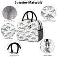 thumbnail image 4 of Womens White Dinosaurs Skeletons Pattern Lunch Box for Work,Insulated Lunch Bag for Women,Loncheras Para Mujer,Leakproof Adult Lunch Bag for Work,Beach,Travel,Picnic,Camping, 4 of 7