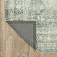 thumbnail image 5 of 2' X 8' Blue Ivory And Grey Oriental Power Loom Stain Resistant Runner Rug, 5 of 10