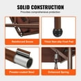 thumbnail image 6 of Skyshalo Alloy Steel Chair Porch Swing with Adjustable Sunshade, Brown, 6 of 9