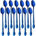thumbnail image 1 of Iced Tea Spoon Set for 12 Coffee Spoon 7.9 -Inch Stainless Steel Spoon Set Ice Cream Spoon Long Spoon Dessert Spoon Milkshake Spoon-Blue, 1 of 7