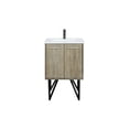 thumbnail image 3 of Lexora Home Lancy 24" Single Quartz Top Bathroom Vanity with Gun Metal Faucet, 3 of 10