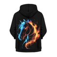 thumbnail image 2 of Forchrinse Girls' Fashion Hoodies & Sweatshirts Horse Full-Zip Hoodie for Girls Boys Ice Flame Print Long Sleeve Hooded Jacket Casual Outerwear with Pockets, 2 of 7