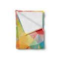 thumbnail image 2 of Geometric Soft Flannel Fleece Throw Blanket, Polygonal Arrangement with Colorful Abstract Triangles Ornamental Illustration, Cozy Plush for Indoor and Outdoor Use, 60" x 80", Multicolor, by Ambesonne, 2 of 5