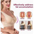 thumbnail image 3 of 3pcs Tourmaline Shaping & Powerful Lifting Bra, Tourmaline Shaping Wireless Bra, Front Cross Side Buckle Lace Lifting Bra, 3 of 5