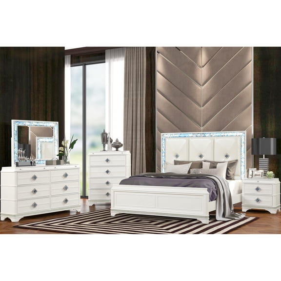 White Furniture - Integrated Lighting - Bedroom - Airy Ambiance