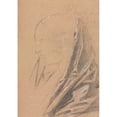 thumbnail image 2 of Francesco Lorenzi 14x18 Gold Ornate Wood Frame and Double Matted Museum Art Print Titled - Verona Sketchbook: Female Head with Drapery (Page 81) (1760), 2 of 4