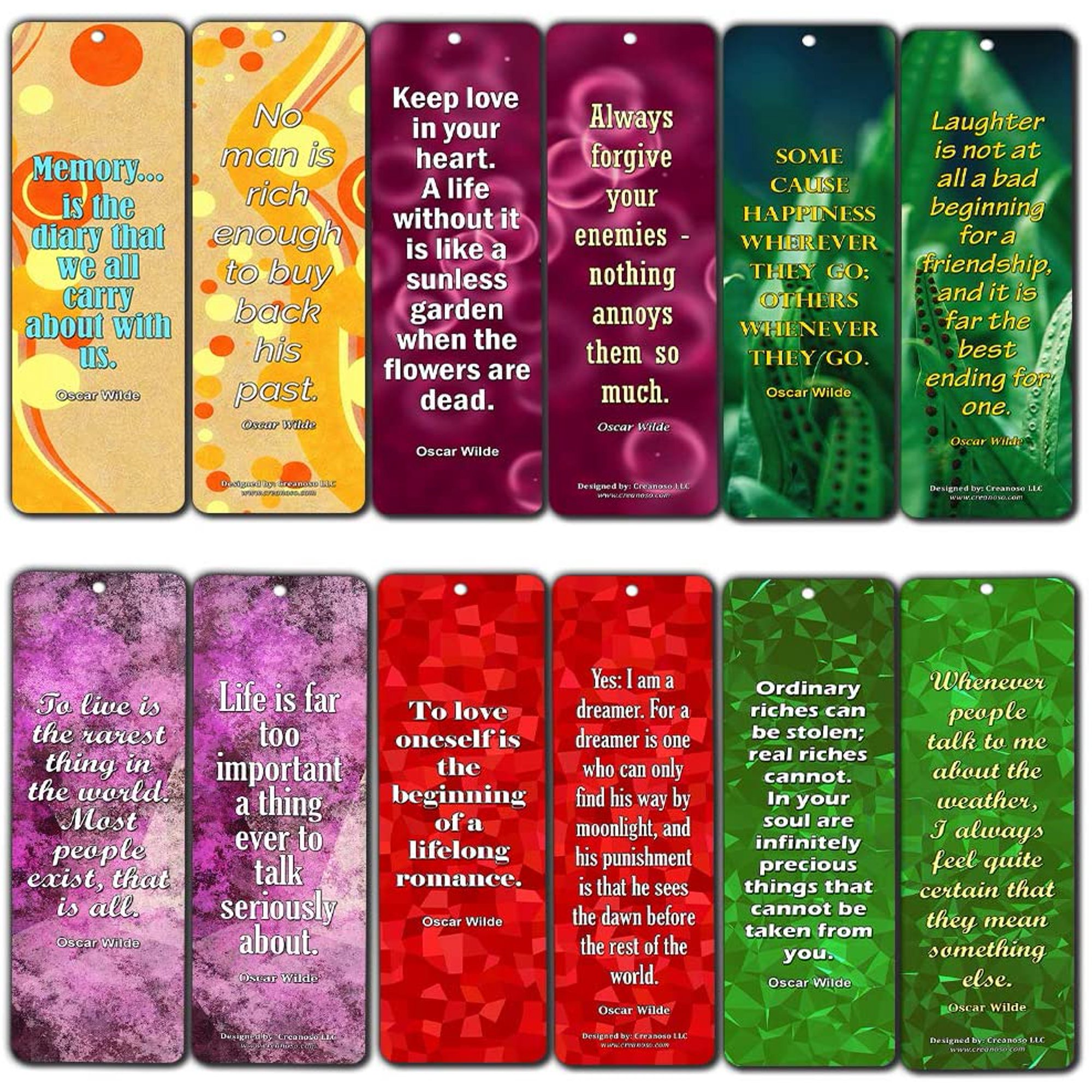 creanoso oscar wilde bookmarks 60 pack inspirational quote sayings bookmarker cards premium gift for men women walmart canada