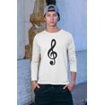 thumbnail image 2 of Old Glory Mens Treble Clef Long Sleeve Graphic T Shirt, 2 of 6